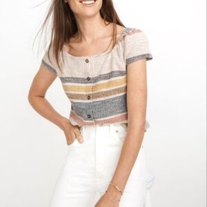 Madewell Striped Button Down Shirt - Multicolor